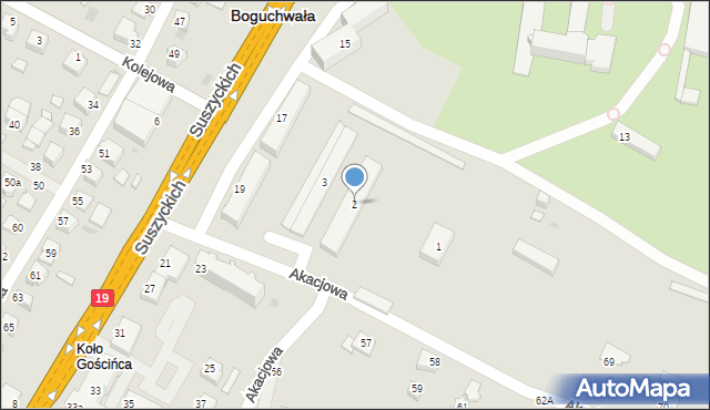 Boguchwała, Rynek, 2, mapa Boguchwała