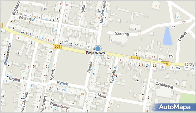 Bojanowo, Rynek, 1, mapa Bojanowo