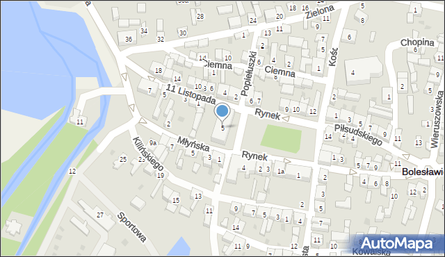 Bolesławiec, Rynek, 5, mapa Bolesławca