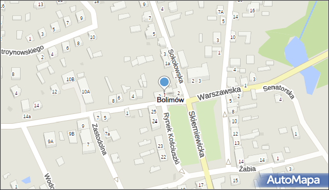 Bolimów, Rynek Kościuszki Tadeusza, gen., 1, mapa Bolimów