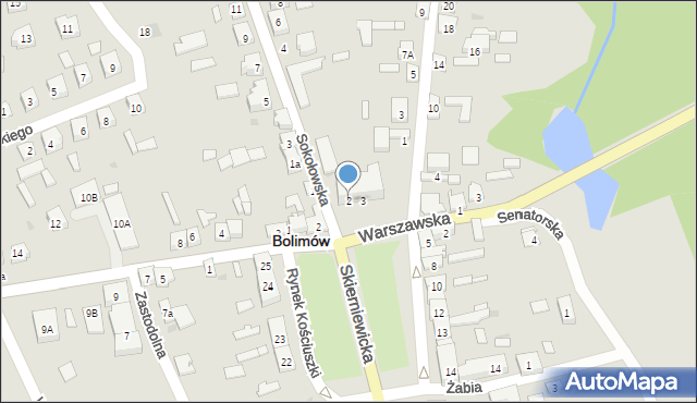 Bolimów, Rynek Kościuszki Tadeusza, gen., 2, mapa Bolimów