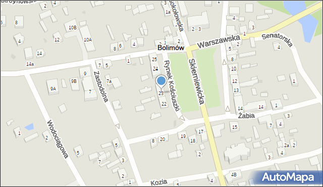Bolimów, Rynek Kościuszki Tadeusza, gen., 23, mapa Bolimów