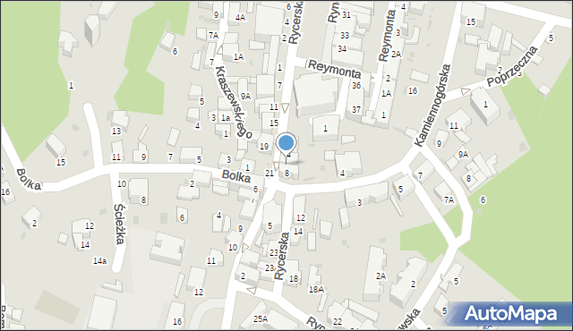 Bolków, Rycerska, 6, mapa Bolków