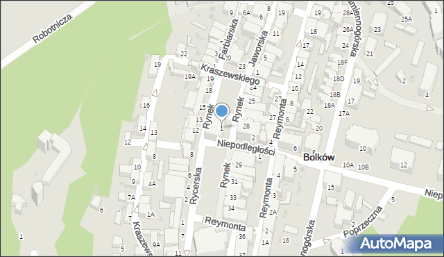 Bolków, Rynek, 1, mapa Bolków