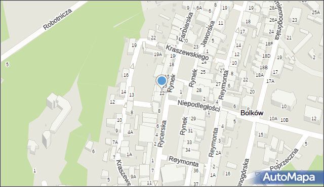 Bolków, Rynek, 12, mapa Bolków