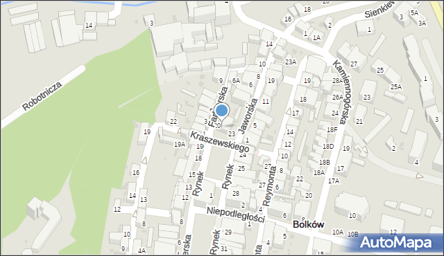 Bolków, Rynek, 21, mapa Bolków