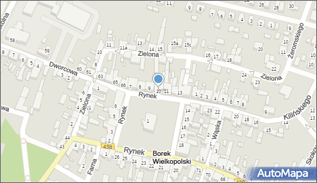 Borek Wielkopolski, Rynek, 10, mapa Borek Wielkopolski