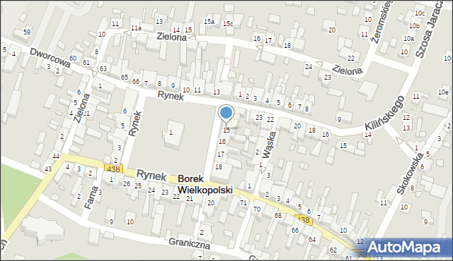 Borek Wielkopolski, Rynek, 15, mapa Borek Wielkopolski