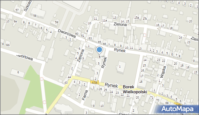 Borek Wielkopolski, Rynek, 6, mapa Borek Wielkopolski