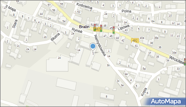 Bralin, Rynek, 1, mapa Bralin