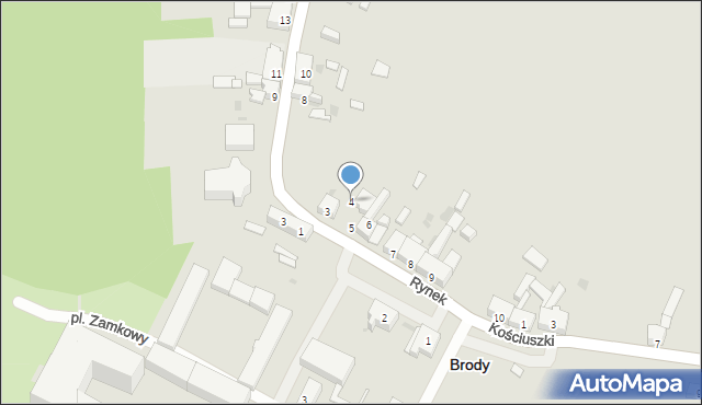 Brody, Rynek, 4, mapa Brody