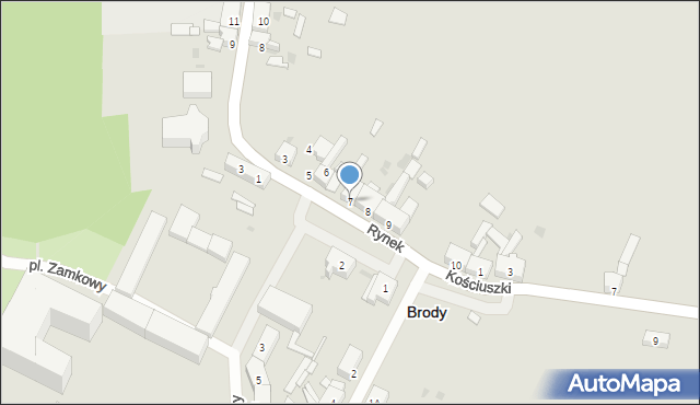 Brody, Rynek, 7, mapa Brody