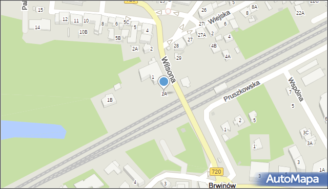 Brwinów, Rynek, 1A, mapa Brwinów