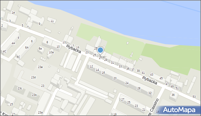 Brzeg, Rybacka, 27, mapa Brzeg