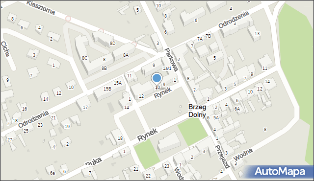 Brzeg Dolny, Rynek, 11, mapa Brzeg Dolny