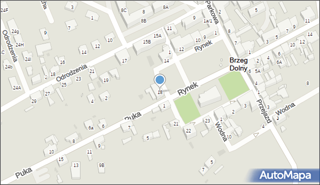 Brzeg Dolny, Rynek, 18, mapa Brzeg Dolny