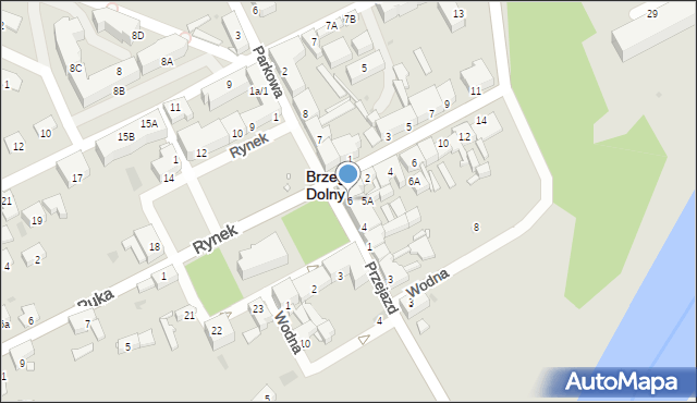 Brzeg Dolny, Rynek, 6, mapa Brzeg Dolny