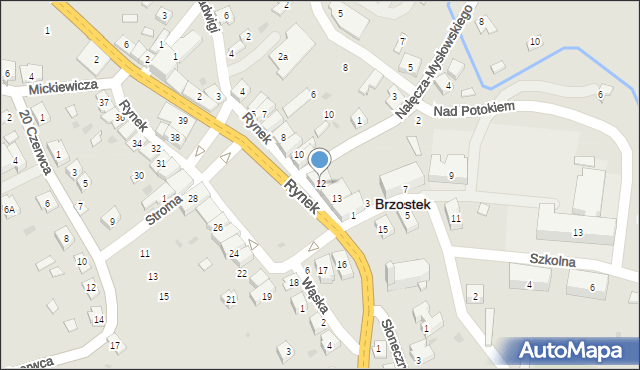 Brzostek, Rynek, 12, mapa Brzostek