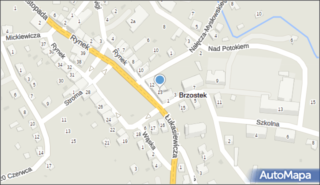 Brzostek, Rynek, 13, mapa Brzostek