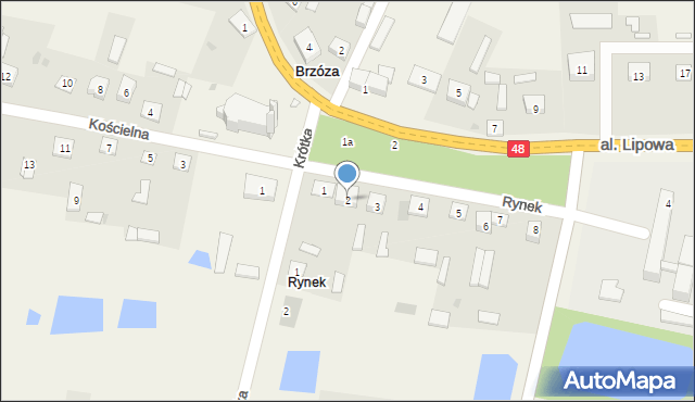 Brzóza, Rynek, 2, mapa Brzóza