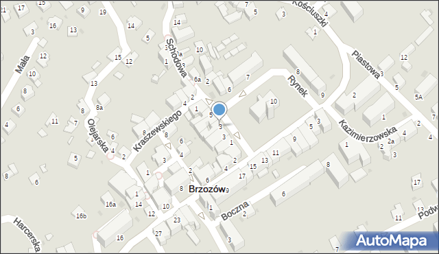Brzozów, Rynek, 3, mapa Brzozów