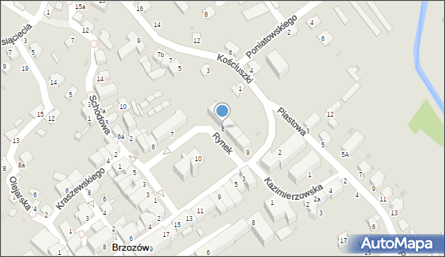 Brzozów, Rynek, 8, mapa Brzozów