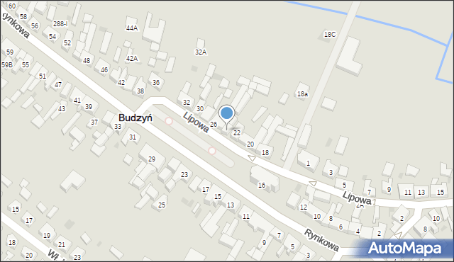 Budzyń, Rynkowa, 24, mapa Budzyń