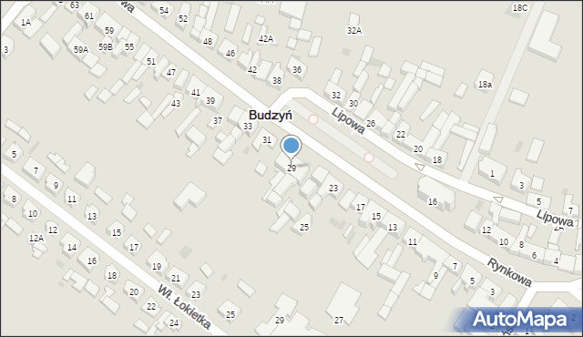 Budzyń, Rynkowa, 29, mapa Budzyń