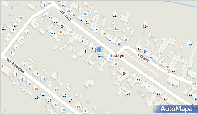 Budzyń, Rynkowa, 37, mapa Budzyń