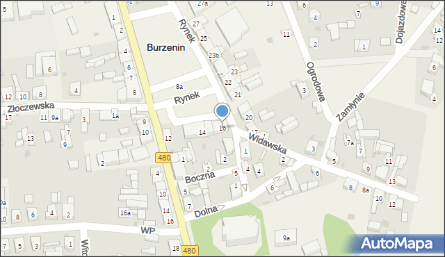 Burzenin, Rynek, 16, mapa Burzenin