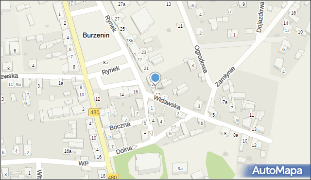 Burzenin, Rynek, 18, mapa Burzenin