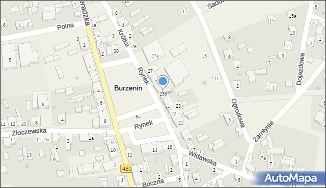 Burzenin, Rynek, 23b, mapa Burzenin