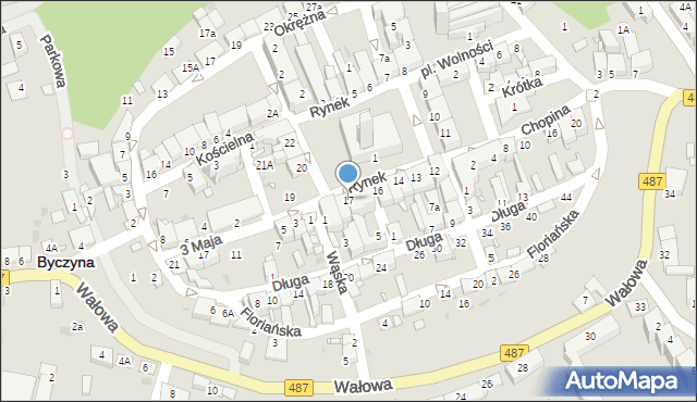 Byczyna, Rynek, 17, mapa Byczyna