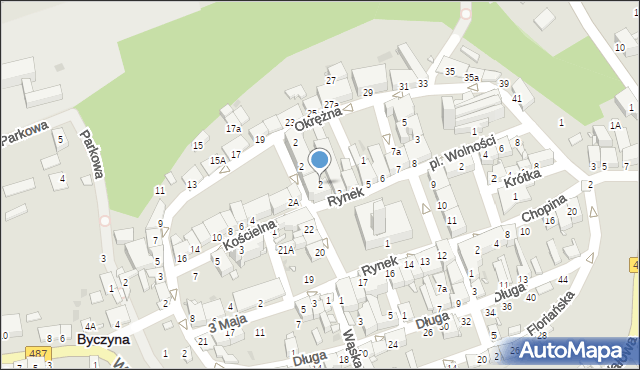 Byczyna, Rynek, 2, mapa Byczyna