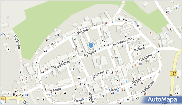 Byczyna, Rynek, 4, mapa Byczyna