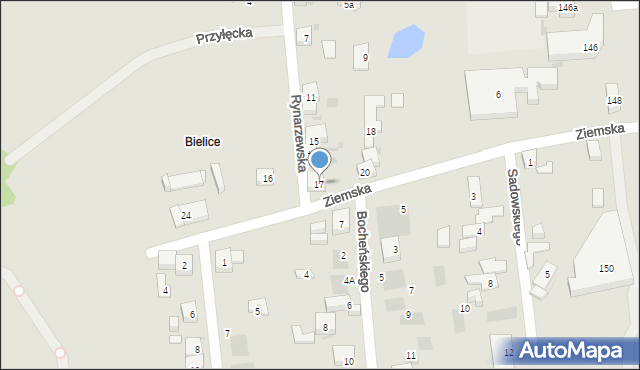 Bydgoszcz, Rynarzewska, 17, mapa Bydgoszczy