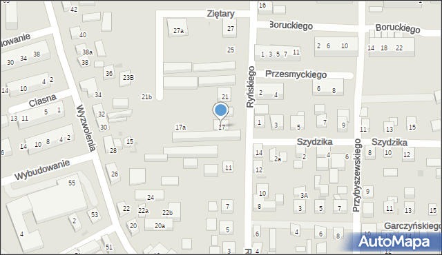Bydgoszcz, Ryńskiego Mikołaja, 17, mapa Bydgoszczy
