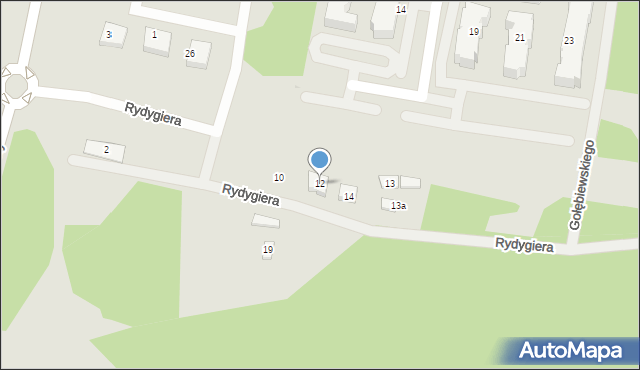Bydgoszcz, Rydygiera Ludwika, 12, mapa Bydgoszczy