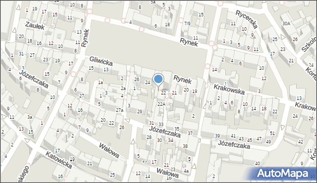 Bytom, Rynek, 23, mapa Bytomia
