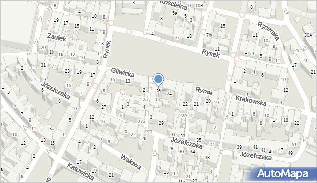 Bytom, Rynek, 26, mapa Bytomia
