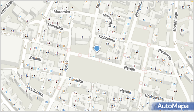 Bytom, Rynek, 5, mapa Bytomia