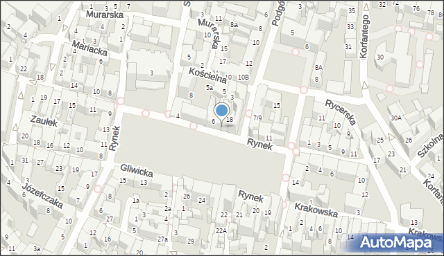 Bytom, Rynek, 9, mapa Bytomia