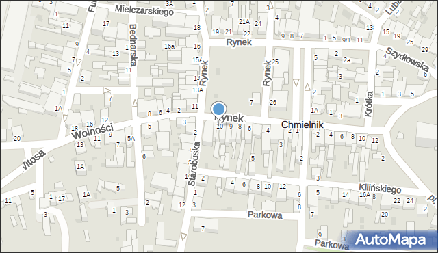 Chmielnik, Rynek, 10, mapa Chmielnik