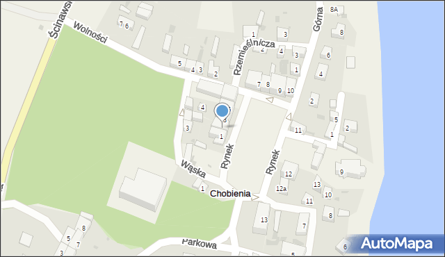 Chobienia, Rynek, 2, mapa Chobienia