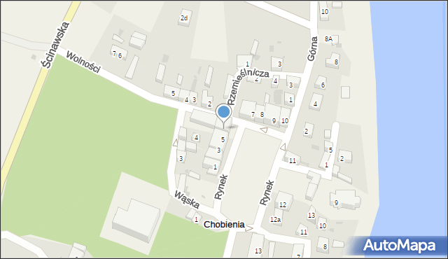 Chobienia, Rynek, 6, mapa Chobienia