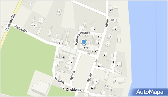 Chobienia, Rynek, 7, mapa Chobienia