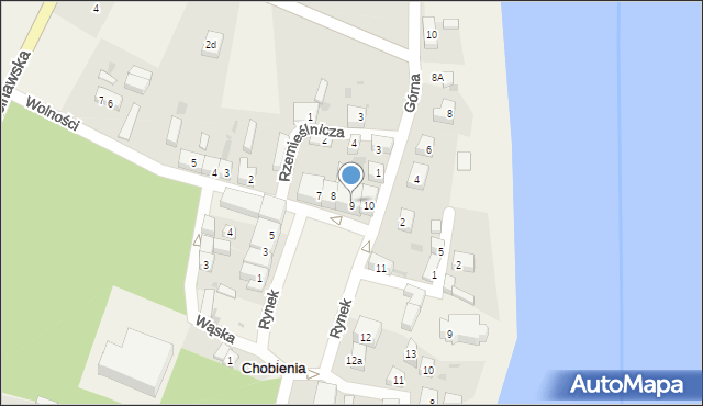 Chobienia, Rynek, 9, mapa Chobienia