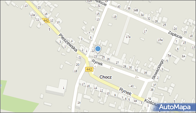 Chocz, Rynek, 24, mapa Chocz