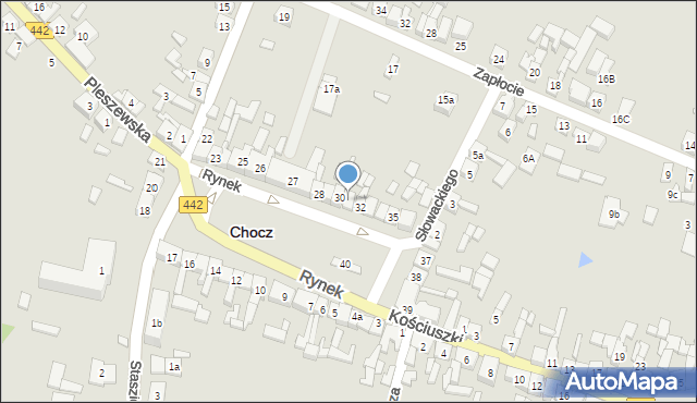 Chocz, Rynek, 31, mapa Chocz