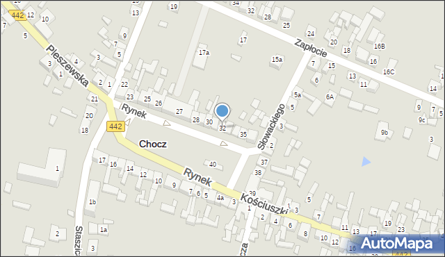 Chocz, Rynek, 32, mapa Chocz